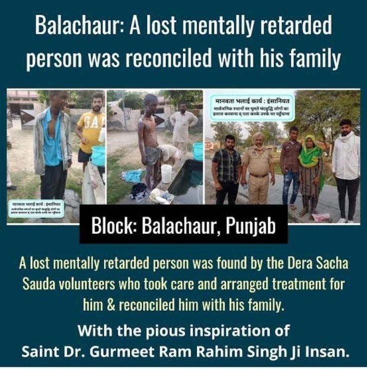Poonam34389177's tweet photo. With the inspiration of Saint Dr @Gurmeetramrahim  Singh Ji Insan, volunteers of #DeraSachaSauda provide every possible help to the mentally &amp; physically challenged people who roam astray.
#SpiritOfGenerosity
#TrueLife
#HelpMentallyDisabled
#SupportDisabled 
#mentalhealthsupport https://t.co/TC4i9tKRoL