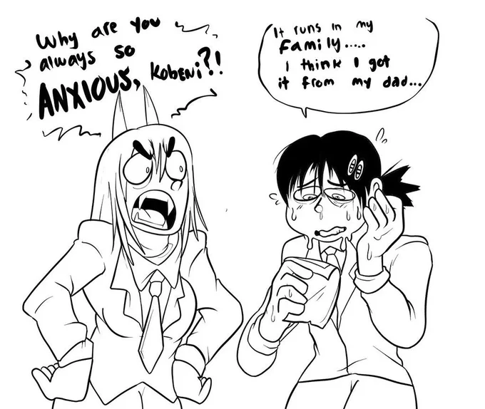 Apparently it's a meme these two are related 

(Art by drememoto) 