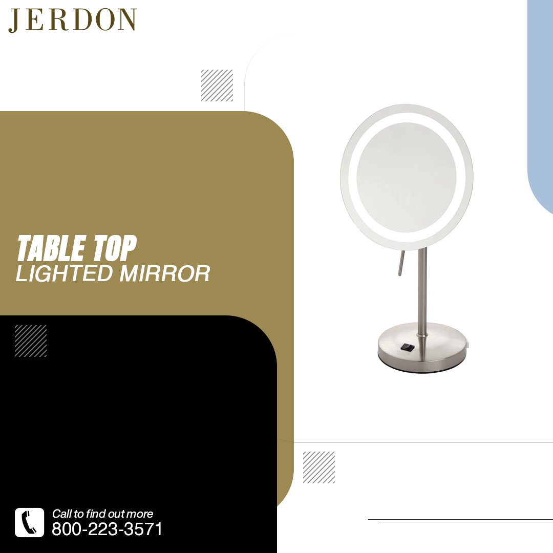 Jerdon Style's tabletop lighted mirrors are a game changer for your beauty routine! Illuminate and magnify your space for an impeccable makeup experience. Shop now!

#lightedmirrors #makeupmirrors #magnifyingmirrors #makeup #mirror #jerdonstyle