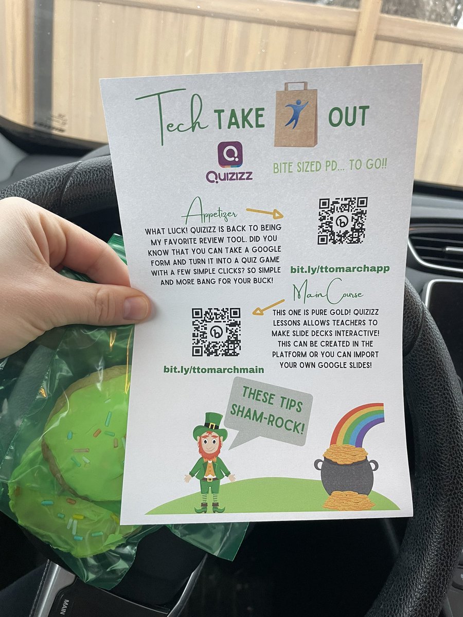 thatcoachcowan's tweet image. This month’s #TechTakeOut covers two of my FAVORITE features of quizizz - import from forms &amp;amp; slides + questions! Can’t wait for Ts to snack &amp;amp; learn. Perfect topic as we approach testing season! @quizizz #FEK12 #OnWyoming @WyomingCity