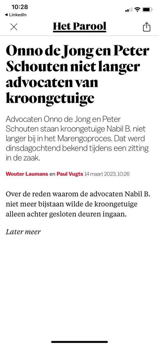 HammersteinO's tweet photo. Nogmaals twee advocaten die door hun eigen cliënt worden bedrogen en bedonderd. Stank voor dank. #nabilB #kroongetuige #marengo https://t.co/RzwZTVRp7v