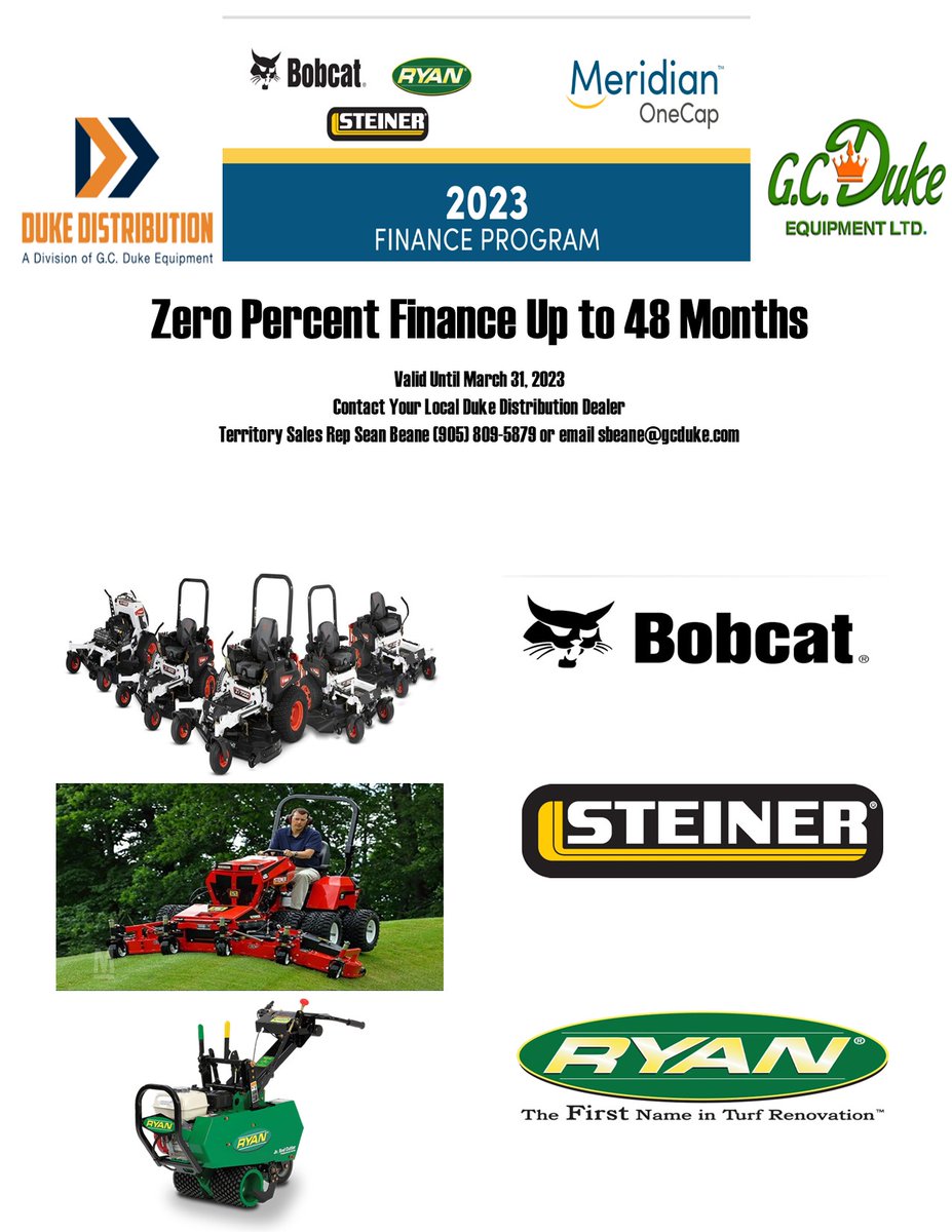 Dither and Wither.... Zero Percent Finance Expires March 31, 2023 @RyanTurf @SteinerTurf @BobcatCompany @green_for_life