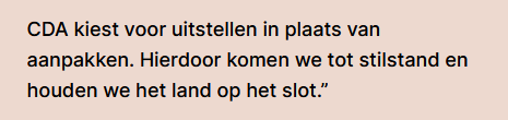 BramPolman's tweet photo. @D66PSGroningen Het CDA is juist de partij die samen met boeren én natuurorganisaties de stikstofcrisis in de provincies aanpakt. Zo komen we tot snellere stikstofreductie en gaan we vooruit met perspectief voor de boer, meer woningbouw en natuurherstel. D66 blijft zich maar blind staren op 2030 https://t.co/rlsLRbNTCG