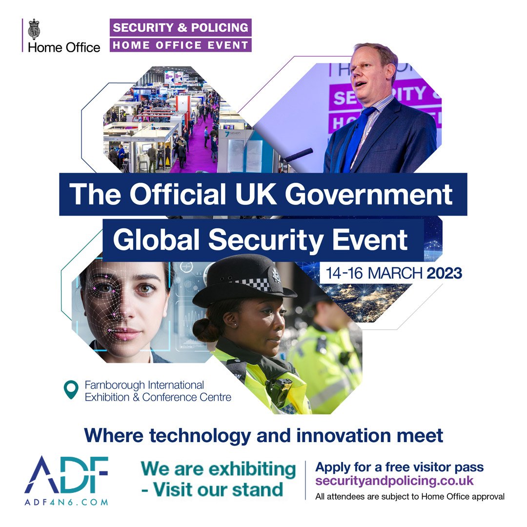 adfsolutions's tweet photo. Visit ADF at our stand, B41, at the Security and Policing Home Office Event from March 14-16, 2023.
#HomeOffice #MOSOVO #UK #SexOffender #Probation #Parole #Justice #CSAM #CEM #ProtectKids #ProtectChildren #VictimRights #SecurityandPolicing https://t.co/Arl8cu3jVd