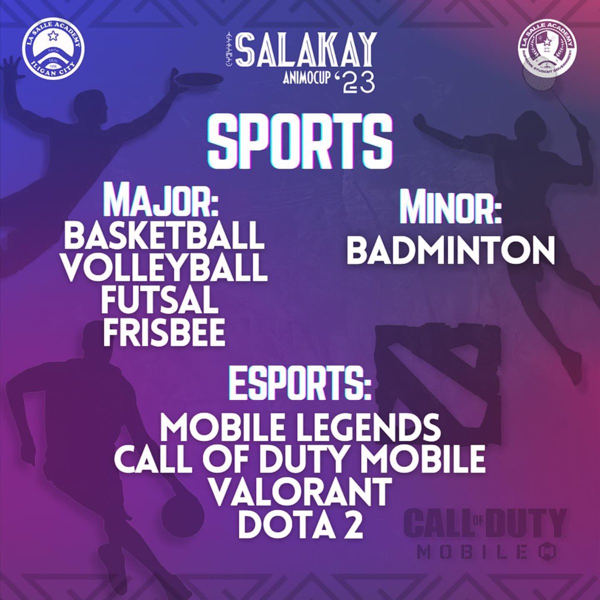 lsa_ssg's tweet photo. Are the blue whales from the Land of Talokan ready? 🐋 How about the purple panthers of the Land of Wakandans? 🐆

The excitement is surely rushing in our veins. So what are you waiting for Lasallians?! See you there! https://t.co/SnErDsO1sO