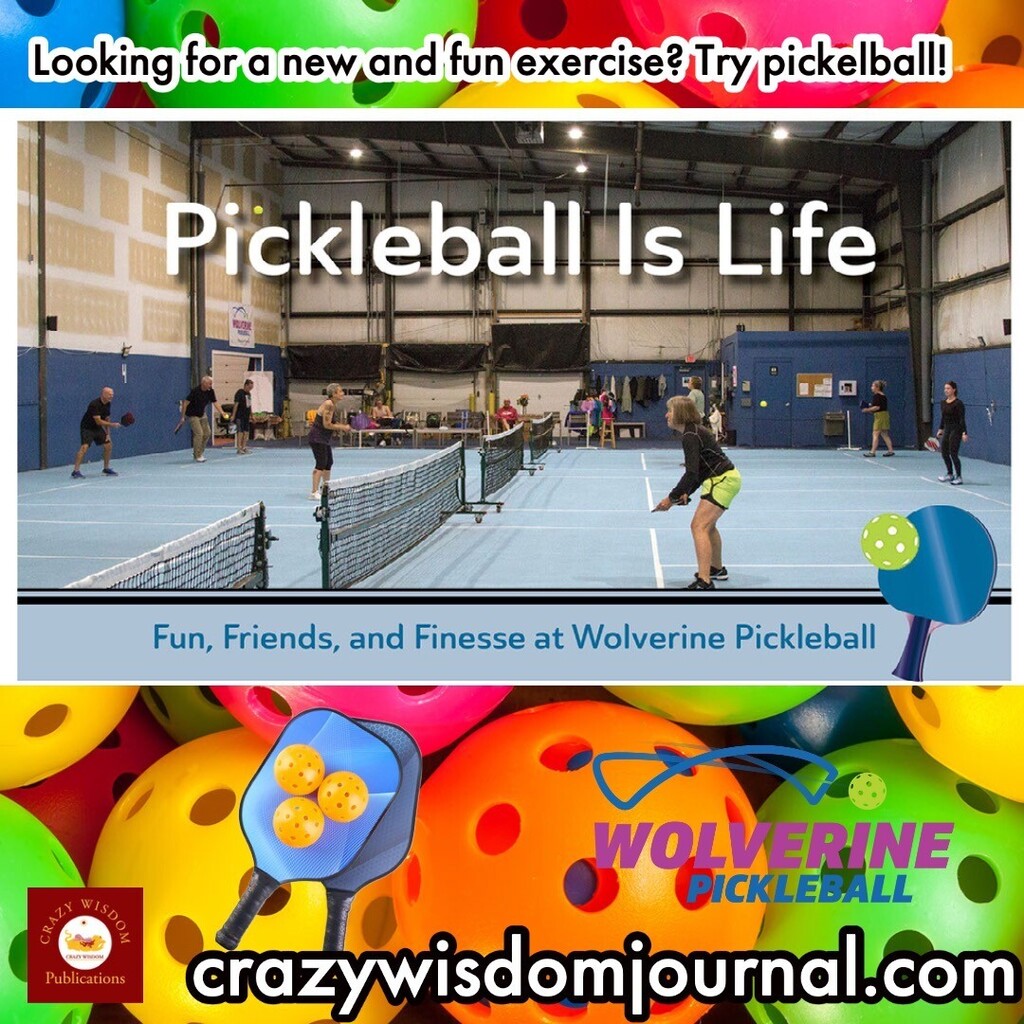 crazywisdomA2's tweet photo. Pickleball, said to be the fastest-growing sport in America, has a signature sound: the hollow pop of a hard paddle striking a plastic, Wiffle-like ball. You can’t miss it as you approach a game in progress. You’ll also hear the squeak of sneakers, whoop… https://t.co/o85B1JMAUA https://t.co/nn9dkbuFvW