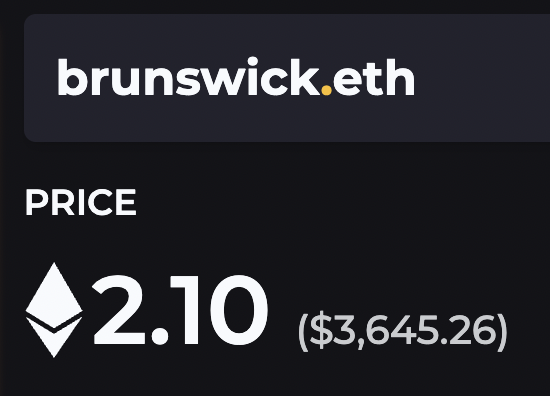 Listed #Prepunk #72 for 2.1E

seeing the hype building up, this is free. 

Just try doing some research on brunswick, insane deal. 

#ENS #ENSDOMAINS