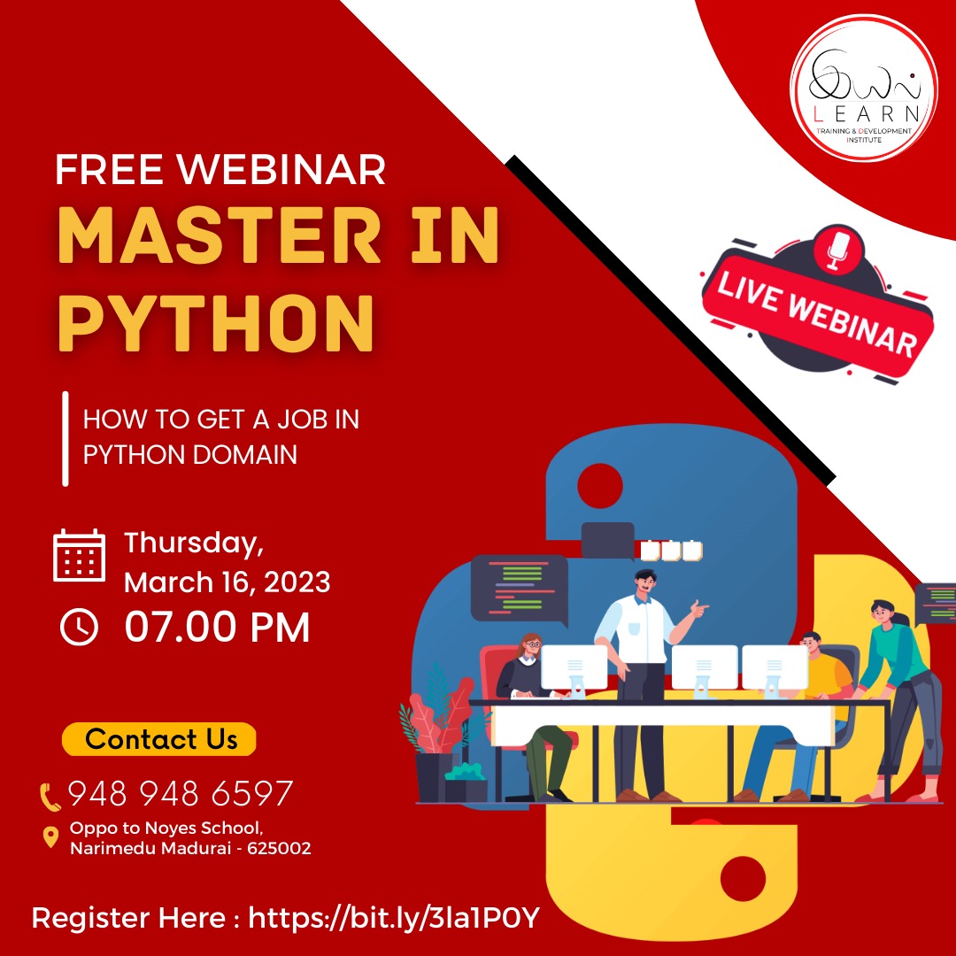 iyal_learn's tweet image. Hi Folks, 👋🏻

Do you want to know about #Python and its Domains ❓
✅ This is a Right Place for you to know about the #Pythonintamil 
➡️ Just spend 45 Minutes to pursue the knowledge 
Follow this link to join my WhatsApp : chat.whatsapp.com/LeoMzY3GAQp9vf…

#webinar