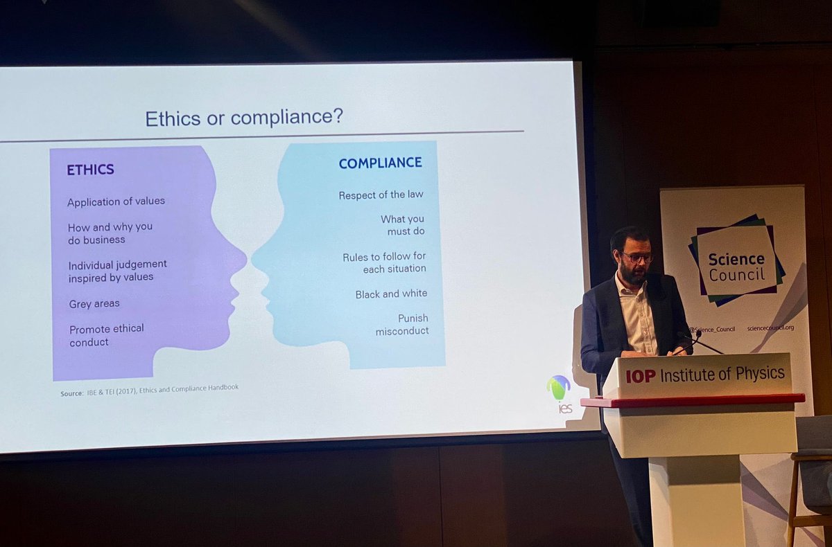Science_Council's tweet photo. Adam Donnan & Dr Andy Borrie discuss “towards a deeper engagement with ethics”
#SCProfDevDay https://t.co/yamQg9Am85