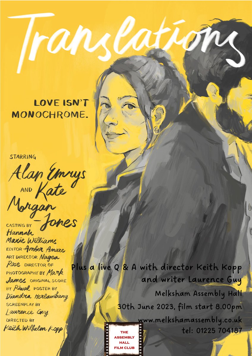 AHFilmClub's tweet photo. We've bagged the first screening of #Bath filmmaker Keith Kopp's new romantic drama Translations! Not only that, but the director will be there for a live Q &amp; A with writer @laurenceguy2 after the film!

Tickets available here: https://t.co/qMjhnh7CuK https://t.co/4EarYjcOBg