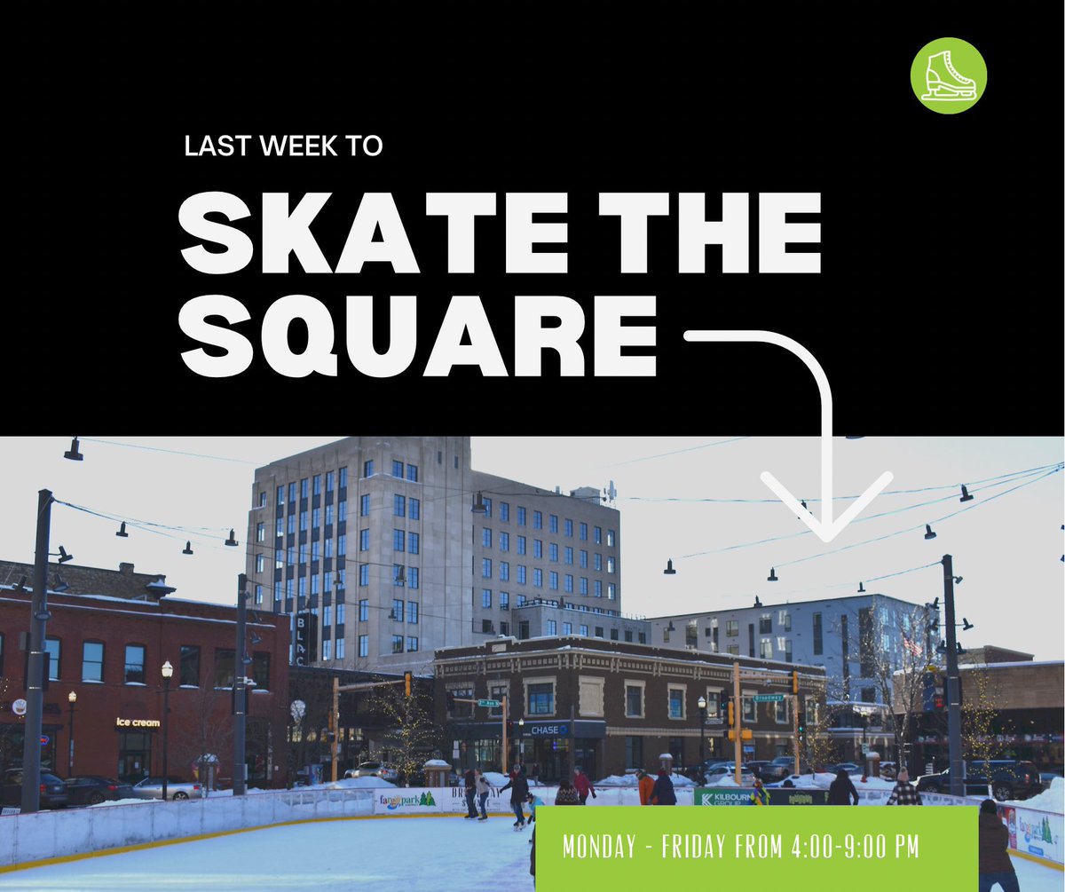 Fargo Broadway Square (@fargobdwysquare) on Twitter photo The skating season doesn’t last forever, but the memories do! Join us in our last week of skating on the SCHEELS outdoor rink, with the last day to skate, Friday, March 17.📆
#FargoParks #ILoveFargo #FargoBroadwaySqaure The skating season doesn’t last forever, but the memories do! Join us in our last week of skating on the SCHEELS outdoor rink, with the last day to skate, Friday, March 17.📆
#FargoParks #ILoveFargo #FargoBroadwaySqaure