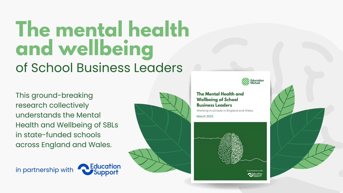 At <a href="/EducationMutual/">Education Mutual</a>, we're proud to support School Business Managers #SBMs 

We hope that the launch of our extensive research will play a role in the support of the #mentalhealth and #wellbeing of your education staff.

Read the report here: educationmutual.co.uk/about-us/sbl-w…
