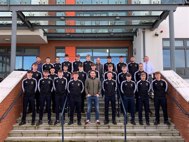 WexCBS's tweet photo. A big thank you to Kevin Doyle for making the time to call in today and present our senior soccer team with tops ahead of the big one tomorrow. Kevin gave the lads some words of advice and wished them well. 

Legend 

#Bokerboys #All-Ireland-Final https://t.co/lqvKPjOZab