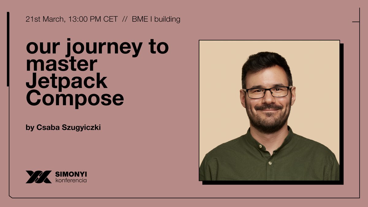 We are excited to share that <a href="/Szugykos/">Csaba Szugyiczki</a>, our Android Tech Lead, will be speaking at next week's Simonyi Conference! This is an exceptional opportunity to learn from one of the industry's brightest minds, so don't miss out! 🚀 Check out the event here: eu1.hubs.ly/H038X-60