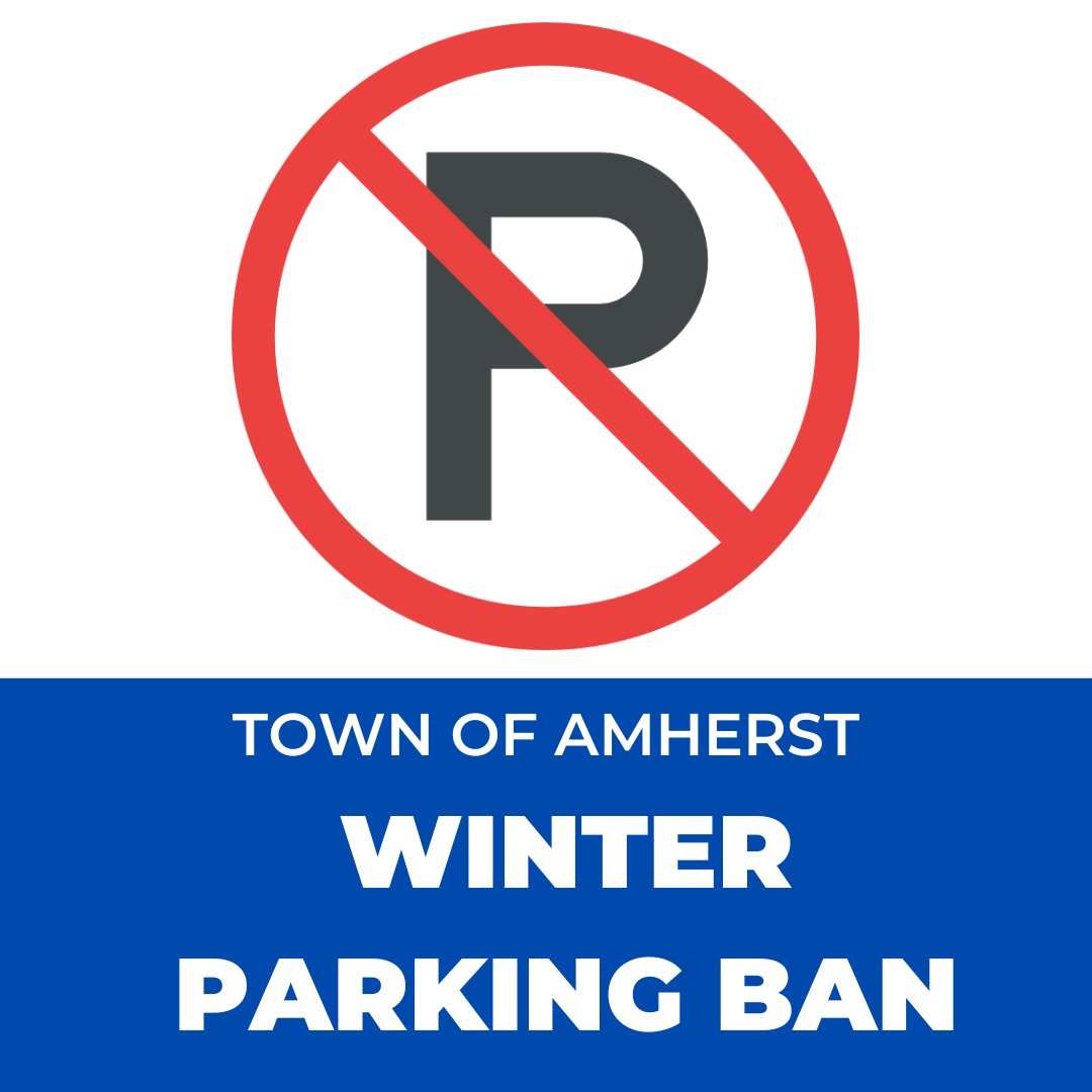 There is a declared #AmherstMA town parking ban for Tuesday March 14th at 11:59pm through Wednesday March 15th at 7:00am. Parking is prohibited from midnight to 7:00 am on all town streets &amp;  lots. View more information and where you can park at amherstma.gov/CivicAlerts.as…