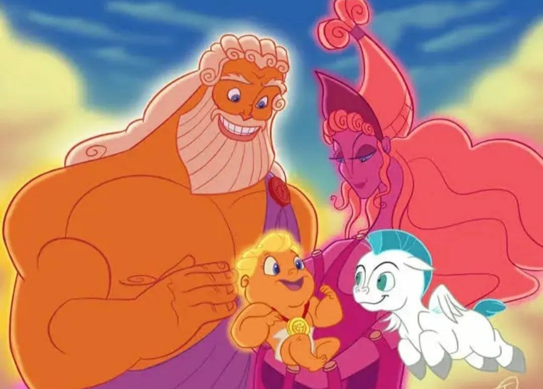 Só a Disney pra fazer um Zeus marido amoroso e um pai preocupado