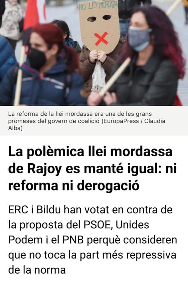 cris_88rg's tweet photo. S'han ficat d'acord per no tocar res, són iguals de fdp els d'aquí i els d'allà
#GovernTraidor
#AneuALaMerda
#PutaEspaÑa https://t.co/BQVNlHFXZ7
