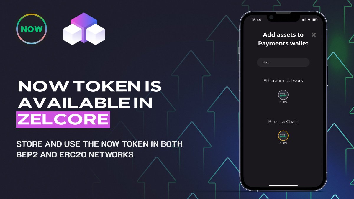ChangeNOW_io's tweet photo. Manage, trade, and store your $NOW Tokens with @zelcore_io ! 

Learn more about NOW Token by following the link: https://t.co/s3e0VGt1sK https://t.co/9fT5muV1hp