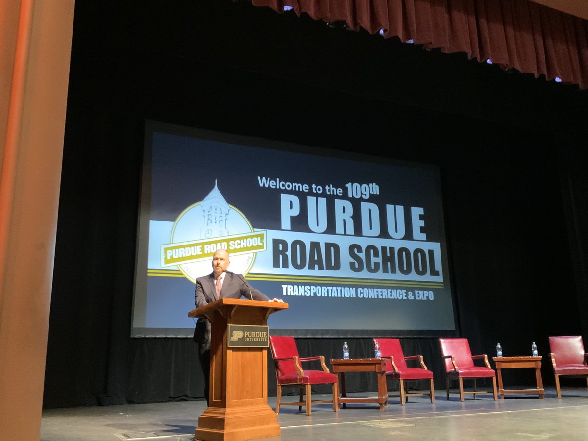 Commissioner Smith kicks off <a href="/PurdueRdSchool/">Purdue Road School</a> fireside chat at <a href="/PurdueRdSchool/">Purdue Road School</a> discussing impact @indot multimodal infrastructure investment is having on the state and local communities.