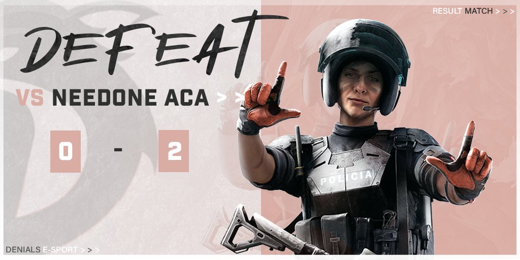 DenialsEsport's tweet photo. 🏆 ELC | Winter League 🏆
PLAYOFF - LB
Unfortunately our LU #R6S #PC : DENIALS E-Sport loses in the LB semi-final of @ELC_EsportsR6 ! 🔥
🆚️ @Needoneagency #Aca
❌️ Club-House : 5-7
❌️ Oregon : 2-7
GG and THANKS :
🎙 @ZironCast
🔗 https://t.co/8XqTyq5KKH
#DNLSESP https://t.co/YhcGnwmB8P