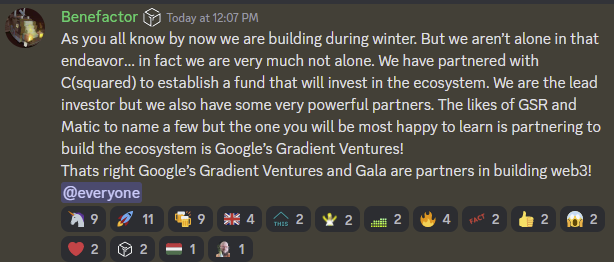 GoGalaGames's tweet photo. An update from Benefactor! https://t.co/IwnAyWtjPn