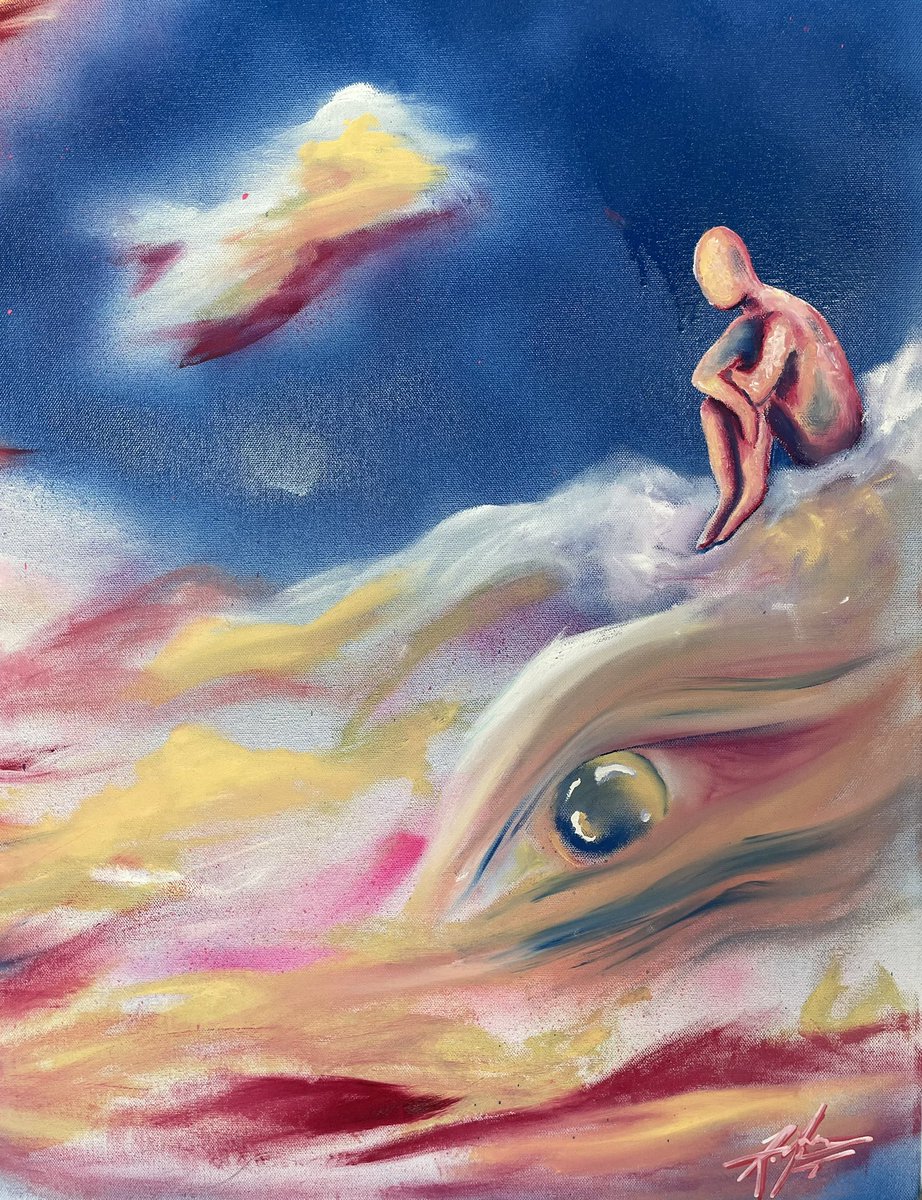 Stay_Dreaming's tweet photo. “Cumulus Celestials: In the Comfort of My Mind”
Oil, Acrylic and Spraypaint on Canvas
48”x60”
Angels are like clouds..
#trinity #angels #surrealism #selftaughtartist #GodHimself #art https://t.co/ZqkrmNNJc1