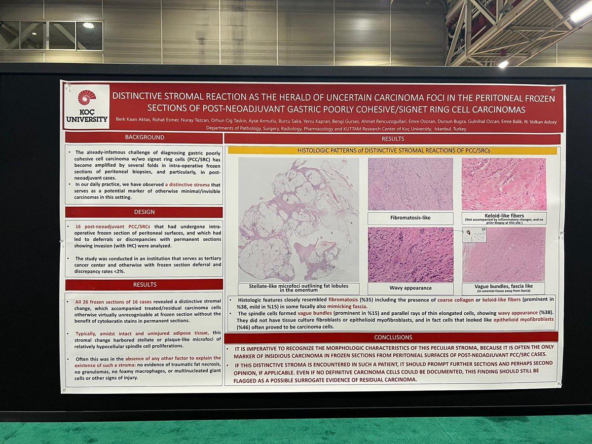 My very first poster at #USCAP2023, many gratitudes to everyone involved in this study 🔬❤️