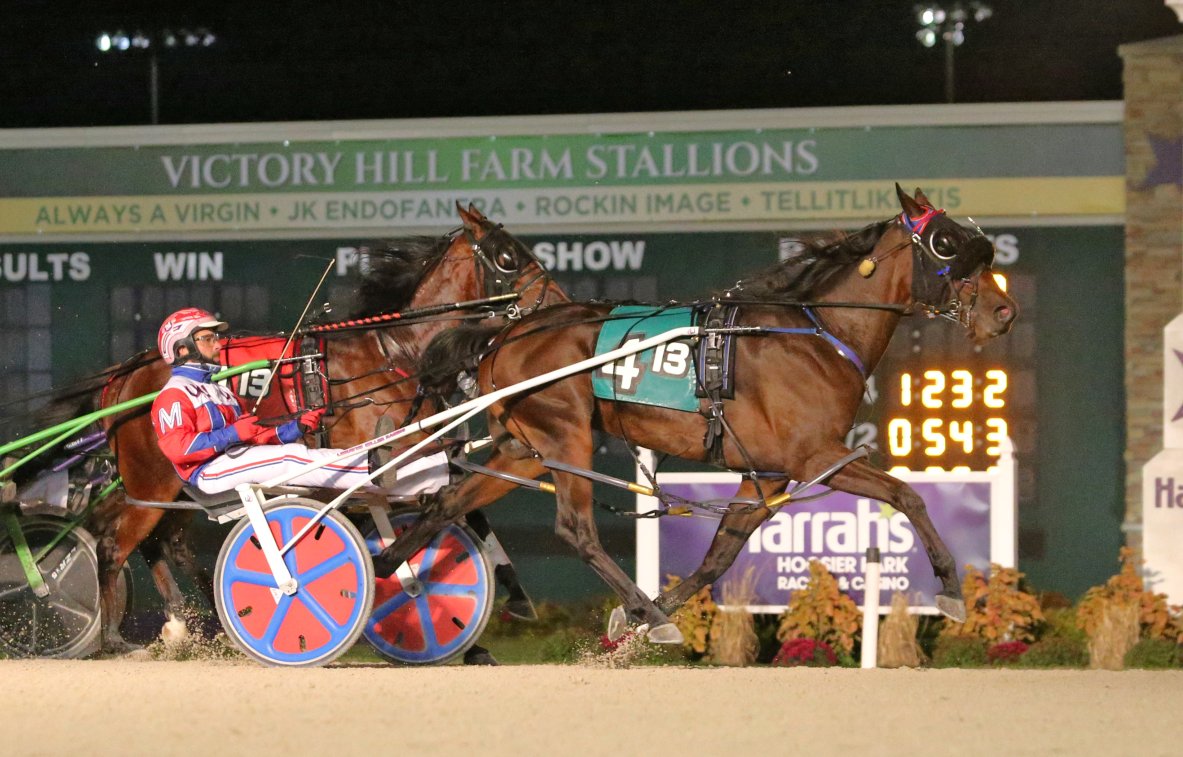 Harness_RonP's tweet photo. Speed Ball Swagger going for the win at Harrah's Hoosier Park

#winplaceshow #offtrackbetting #placeyourbets #downtothewire #racingtothewin #racingaction #sportsbetting #wagering #betting #horseracingwagers #tipsters #Indiana #Indianapolis #FortWayne #racing #horseracing https://t.co/5husJGaxyg