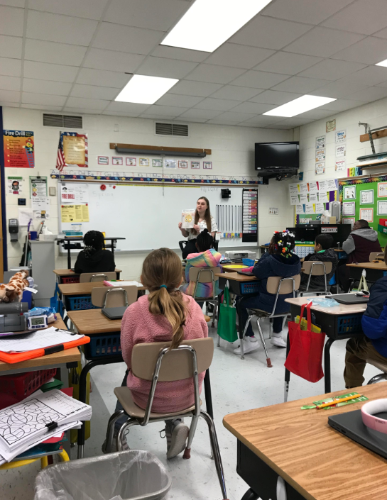 gtplittlebraves's tweet photo. Prior GTP student, Brittany Horton, was a guest reader today! She is graduating from UVA at Wise in May and plans a career in behavioral health. It was such a blessing to have her give back to Georgetown by reading to classes today. https://t.co/MD8ypJu9XR