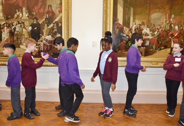 We love Schools Linking @BuryArtMuseum!  Developing meaningful, positive interactions with Y5 pupils from @stlukesbury and @StStephens_Bury, facilitated by Jade and Nikki @comartsnw.  #schoolslinking #MattGoodfellow #bethechange @Linking_Network @FairFutures1 @EarlyTrain