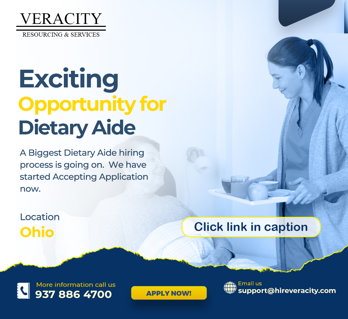 Are you seeking a fulfilling career in healthcare? Come join our team of skilled dietary aides and make a difference in the lives of our patients by providing them with optimal nutrition and care.
Apply now: veracityrs.com/applicant/jobs…

#Hiring #DietaryAide #NutritionJobs #healthcare