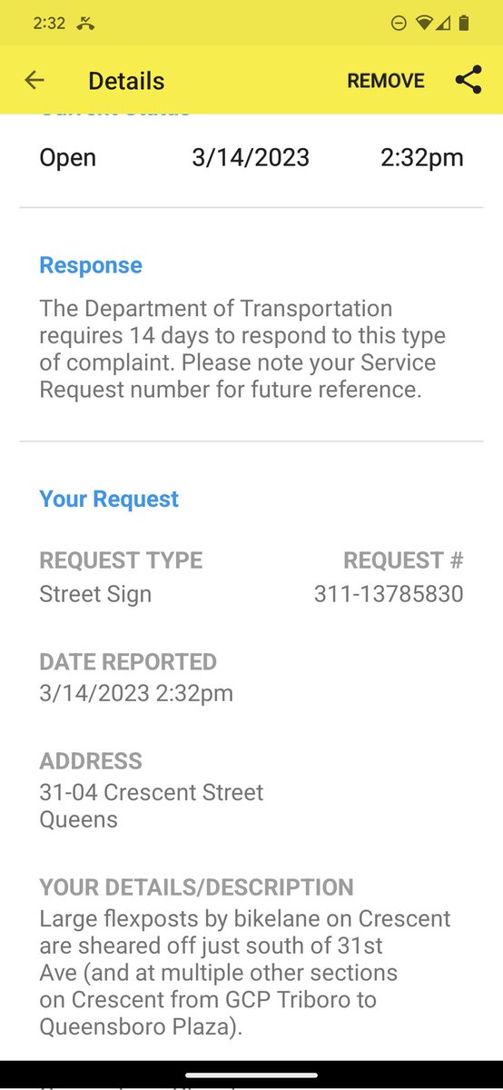 twowheelsg's tweet photo. #CrescentSt #bikelane #audit #visionZero #opendata #flexpost #bikeNYC 

Almost very block is missing some flexposts.    

Where the post mounting base is completely destroyed you need to consult archival photos or engineering drawings to discern missing  infrastructure. https://t.co/9QQMdt8HZO