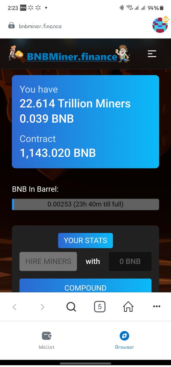 sissyt213's tweet photo. @Da_Developer Sweet! I'm in the Trillions myself. Who would've thought I could make such a nice little side passive income like this without putting too much money into it compared to other contracts. I would say 75% +/- of my miners are from compounding and not purchasing. Can't beat that! https://t.co/K0i9BhqE2t