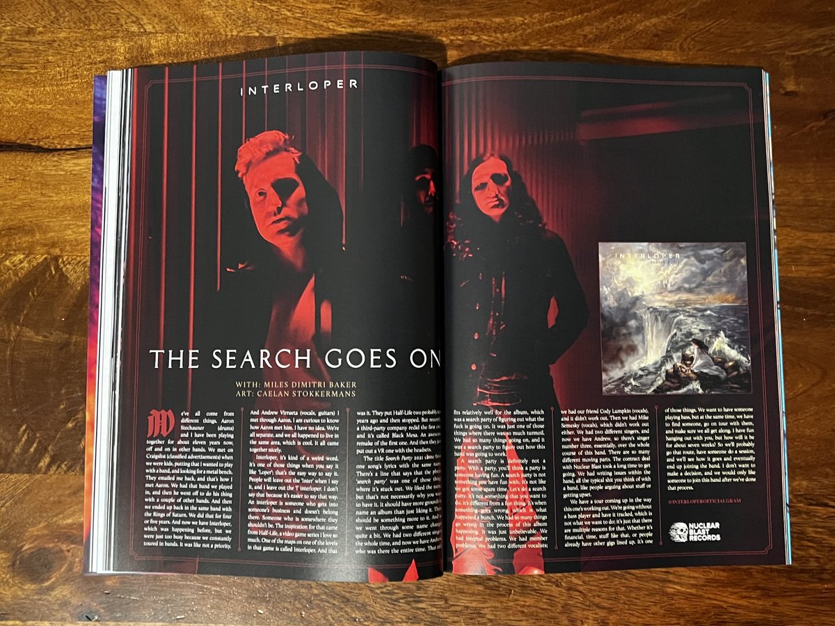 Interloper (@interloperband_) on Twitter photo Check out this interview we did for <a href="/hmartwork/">Heavy Music Artwork</a>'s first issue of UK magazine, Snakes. You can purchase a copy of the magazine here: tinyurl.com/2pc245dk 🤘 Check out this interview we did for <a href="/hmartwork/">Heavy Music Artwork</a>'s first issue of UK magazine, Snakes. You can purchase a copy of the magazine here: tinyurl.com/2pc245dk 🤘