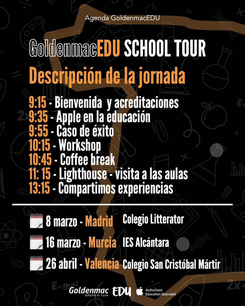 El próximo jueves realizaremos  una jornada en nuestro centro sobre enseñanza digital y nuevas metodologías. Aquellos centros interesados en asistir solo tenéis que rellenar el formulario: mailchi.mp/680f178c3c27/i…
<a href="/GoldenmacEDU/">K-tuin Educación</a>