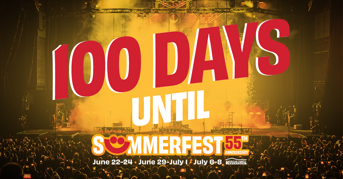 The countdown is on, people! We are OFFICIALLY 💯 Days away from opening the gates to #Summerfest55 🎉 🙌 Have you grabbed your <a href="/UScellular/">UScellular</a> 9-day and 3-day Power Passes yet? Snag yours 🎟️ bit.ly/3ZKmKGR