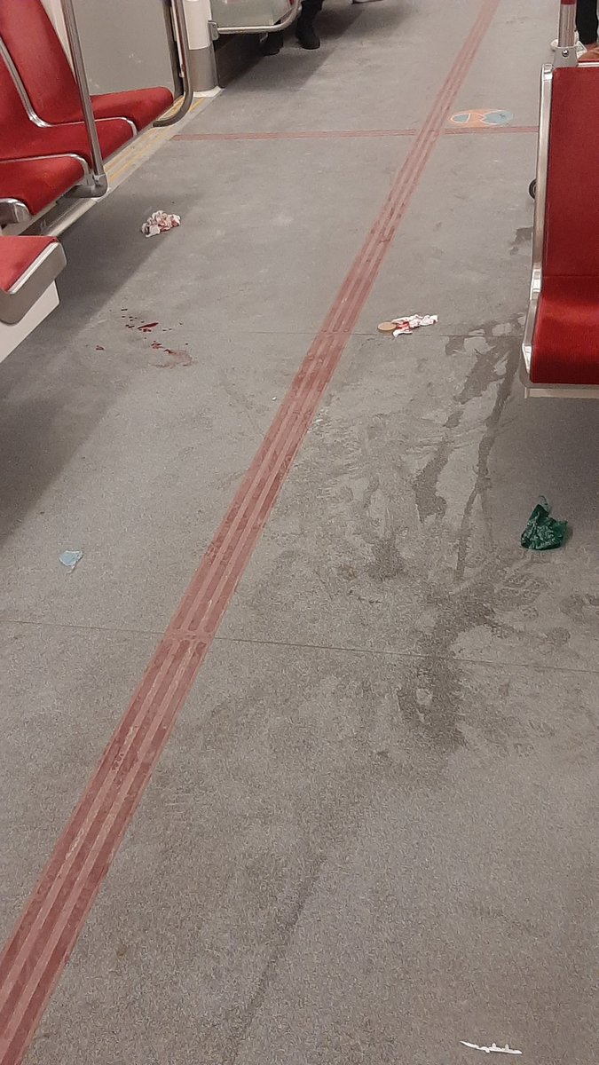 RockinRochelle's tweet photo. @CityNewsTO Last night I complained to a subway station manager about the subway train that smelt like horse manure and had blood on the floor. Instead of taking the train out of service they told patrons to not sit or slip in blood. Nobody at the ttc is listening to my complaint. https://t.co/dCFCZpbC8r