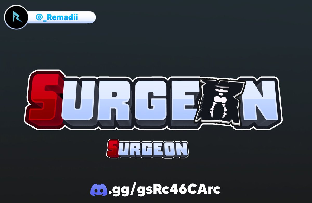 _Remadii's tweet photo. Logo I've made for "Surgeon''.

#Roblox #RobloxDev https://t.co/2xATVEJ4TD