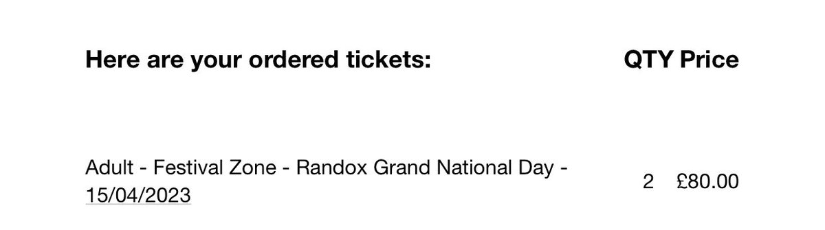 JayBuglass's tweet photo. Got two festival zone tickets for the grand national for sale if anyones interested https://t.co/9O2kCWik4V