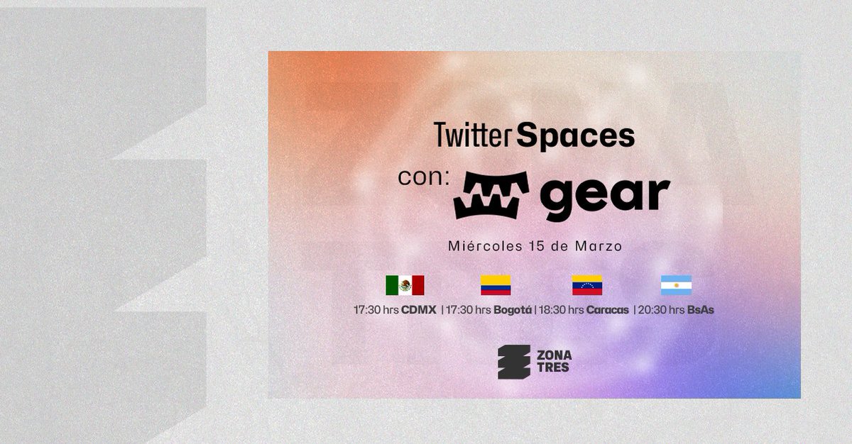 waylearnlatam's tweet photo. ¡TENDREMOS SPACES CON GEAR! 

✅Antes de arrancar el #MDR2 con #GEAR Day tendremos una charla introductoria con @gear_techs 

 📅Miércoles 15 de Marzo | 17:30 hrs CDMX 
🔗https://t.co/JCl0DCE8Ux https://t.co/YOEmG5Lk2b