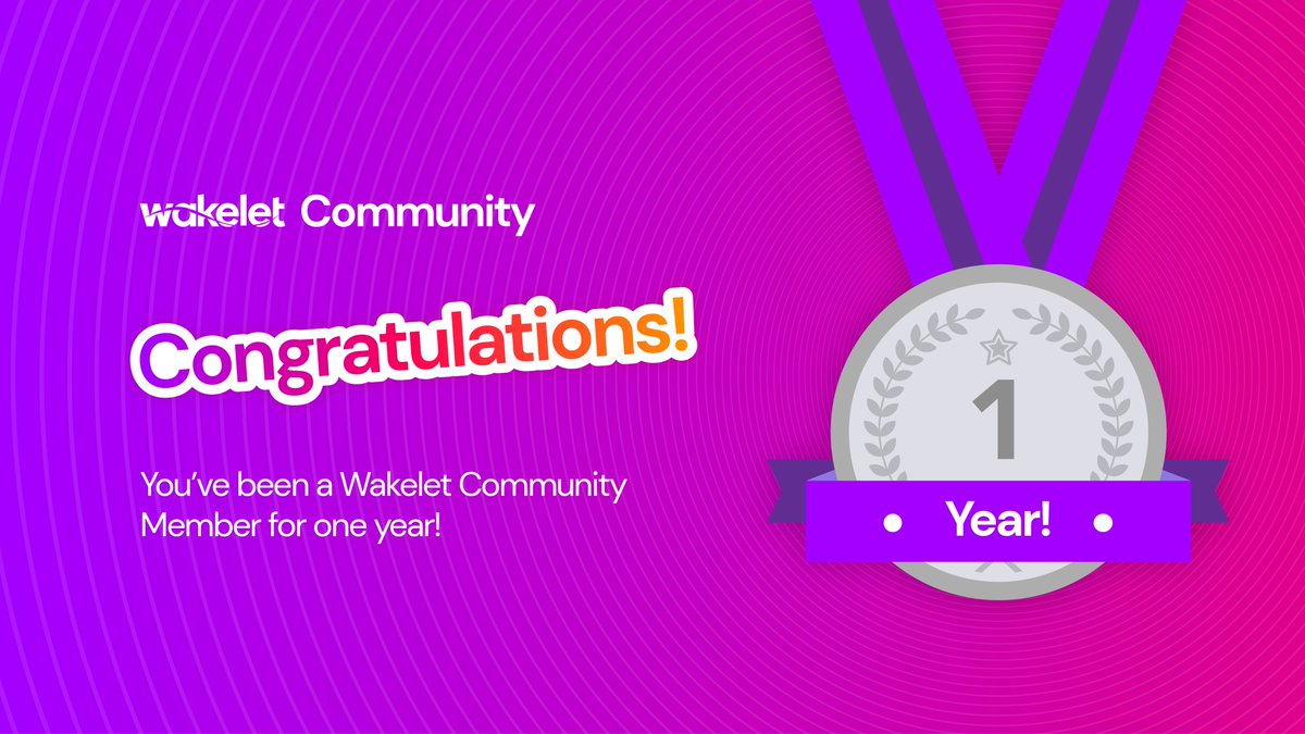 Woo hoo! I've been a <a href="/wakelet/">Wakelet 💙</a> Community Member for a year!