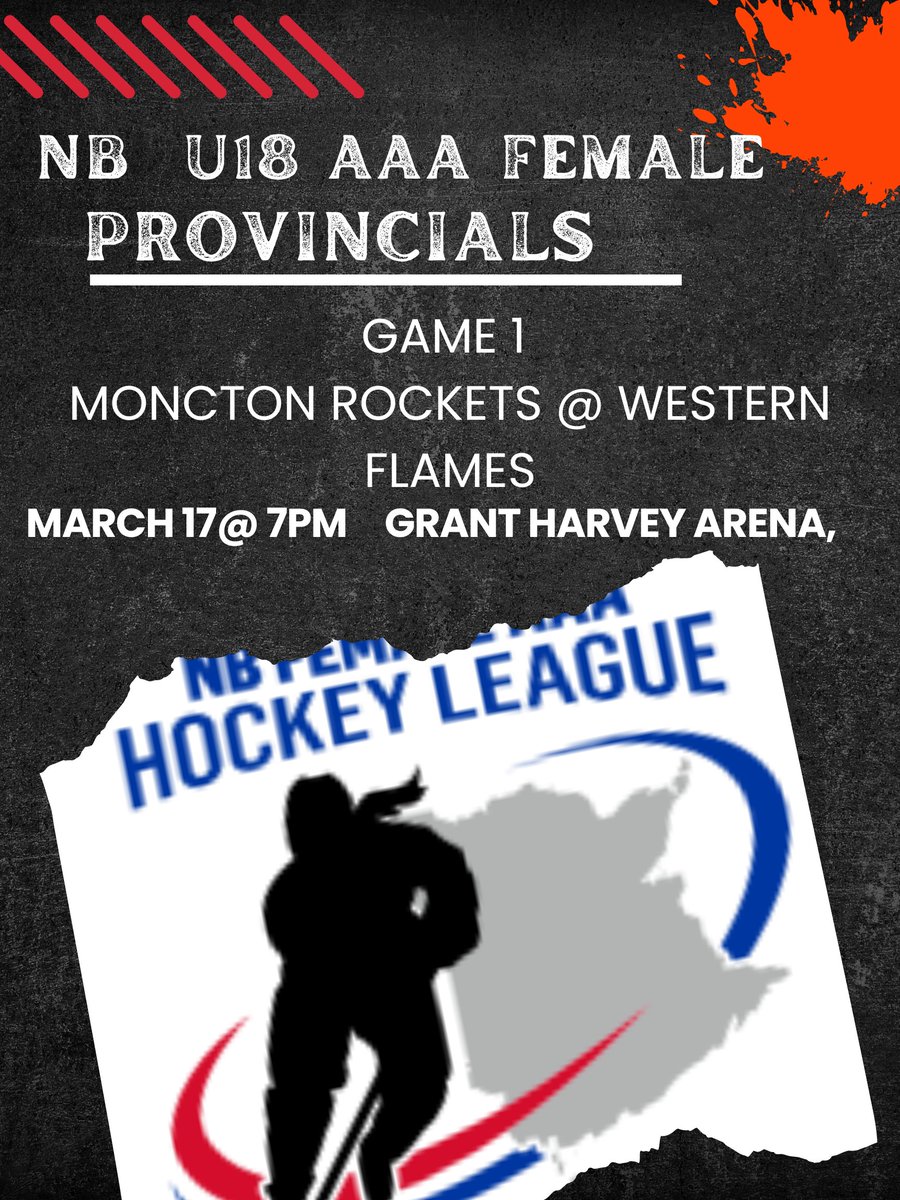 New Brunswick AAA Female Hockey (@nbfaaahl) on Twitter photo Heading into provincial weekend. Best of luck <a href="/MonctonRockets/">Moncton U18 AAA Rockets</a> and @u18aaaFlames
@MMFHL @hockeyNB Heading into provincial weekend. Best of luck <a href="/MonctonRockets/">Moncton U18 AAA Rockets</a> and @u18aaaFlames
@MMFHL @hockeyNB