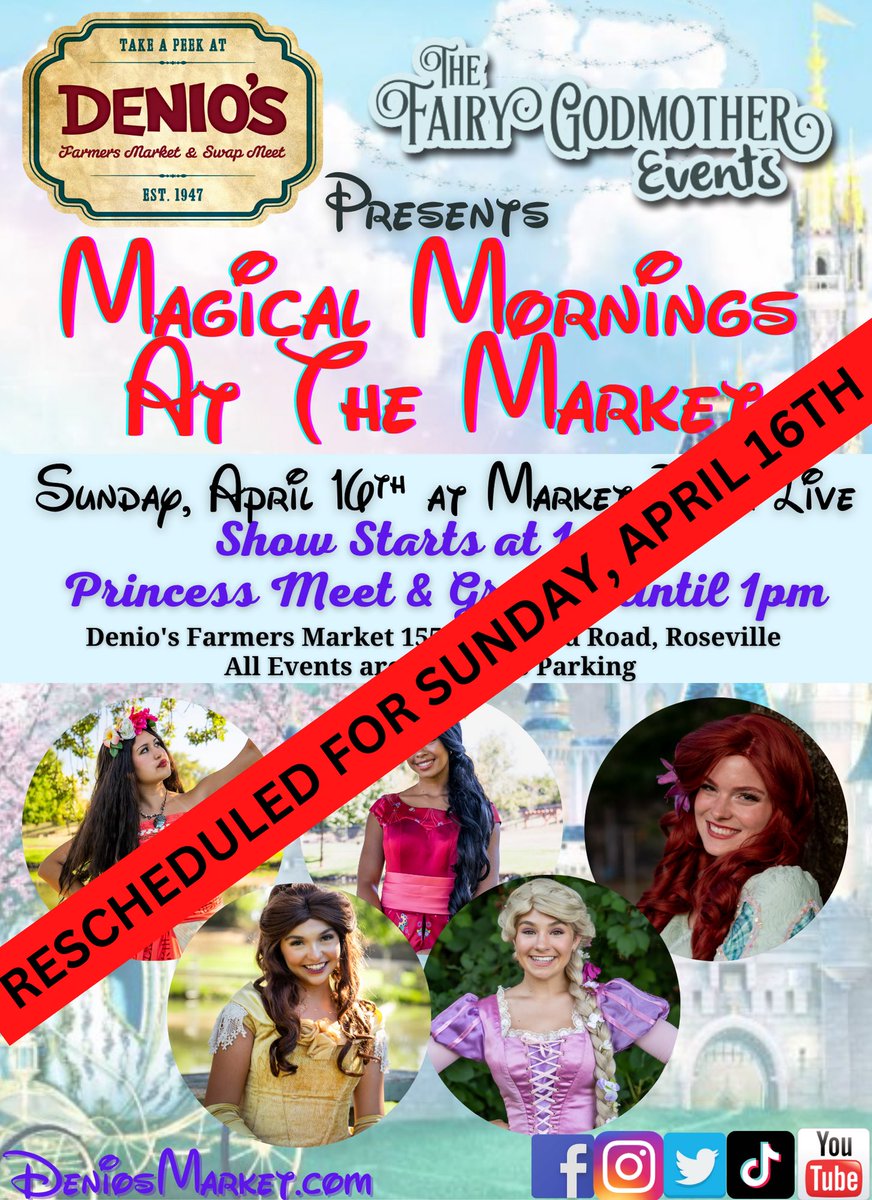 Due to weather this weekend’s Magic Morning has been rescheduled. 😔🌧️☔️