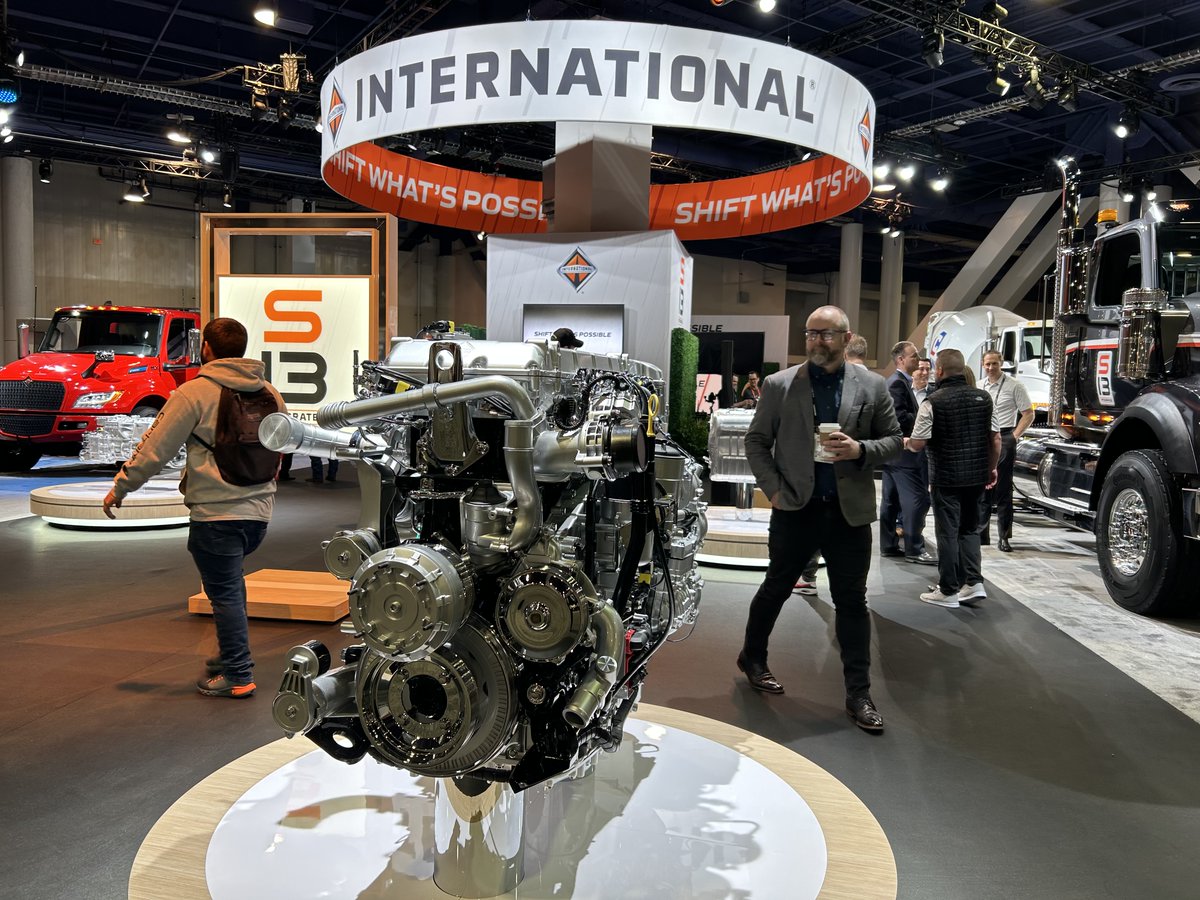 IntnlTrucks's tweet photo. We’re here at #CONEXPO and we're so excited to announce the International® S13 Integrated Powertrain for the HX® Series! Come by booth #S611071 to learn how we’re shifting what’s possible at the jobsite. Check out our launch video here: https://t.co/ifUSCLxgtK #ShiftWhatsPossible https://t.co/3MRe14RQnN