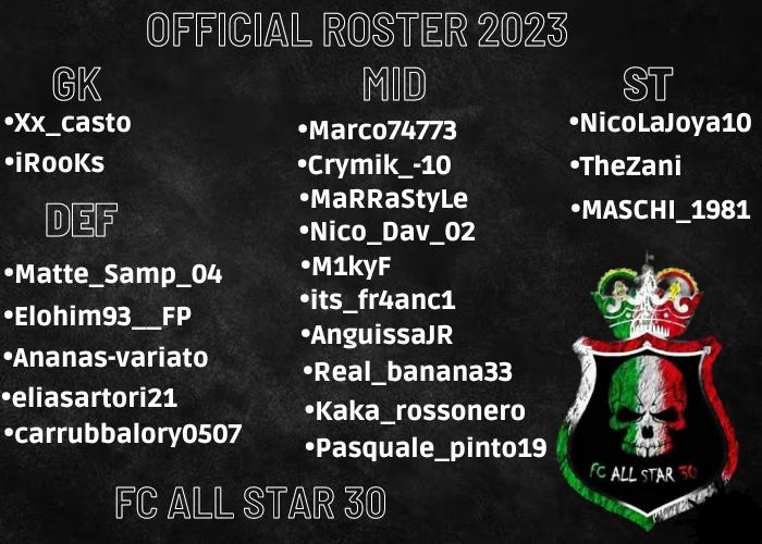 Ecco i nostri 20 player che prenderanno parte alla seconda stagione di VPG.

Vamos 🔥

<a href="/pctransfermarkt/">🇮🇹 PRO CLUBS TRANSFERMARKT🔍</a> <a href="/NewsProclub/">News Proclub</a>
