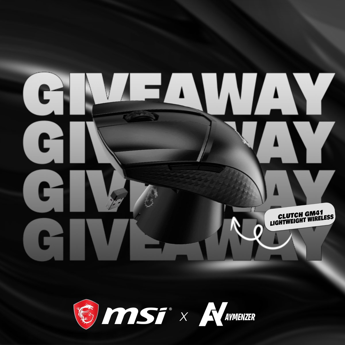AymenZeRRR's tweet photo. Nouveau giveaway l'équipe 👋🏽

C'est pour une souris compétitive MSI : La Clutch GM41 Lightweight Wireless ⚡

Pour participer :
- RT 
- Follow : @AymenZeRRR x @msifrance 
- @ 1 ami 

⌛TAS le Mardi 21 Mars. https://t.co/HCjugACN0x