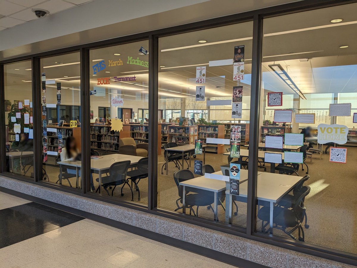 FHSLibraryNEWS's tweet photo. We are down to eight titles! FHS students and staff are voting to advance their top choices to the Final Four of our Book Tournament! #FHS #SVVSDReads https://t.co/TU5bTDF0QJ