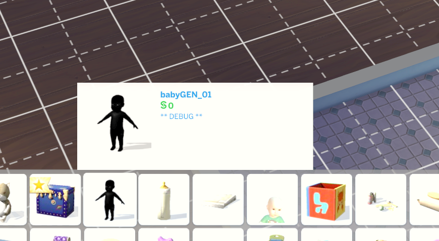 MidiarSprite's tweet photo. I don't think the debug Items are supposed to show up like this. No mods no cheats new save. @TheSims https://t.co/qkMGzBgJs7