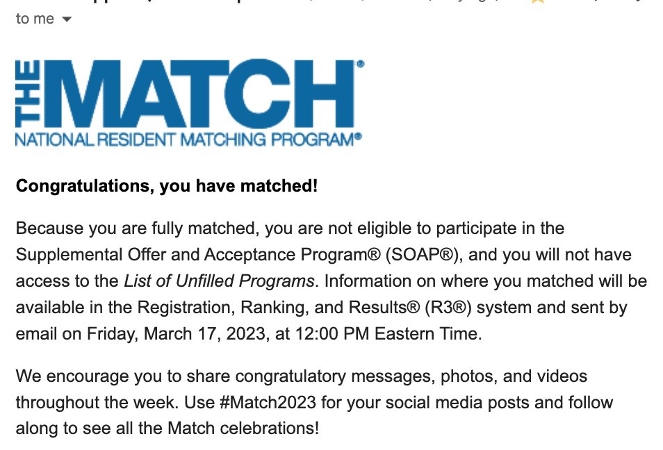 It's been an emotional couple of months and I'm still in disbelief, but I am so excited to have matched OB/GYN!! This one's for you dad. I can hear you dancing and cheering from up above - our dreams have come true ♥️ #match2023 #obgynmatch