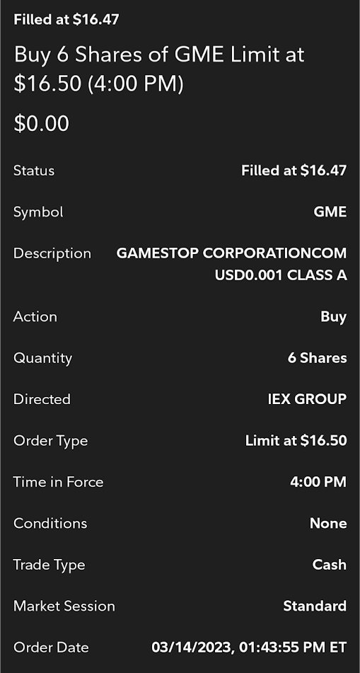 BrohanSec's tweet photo. Bought more $GME today 🙂. Headed to @Computershare at the end of the month!
#DRSyourGME #DRS #DirectRegister $GME https://t.co/oyY39KaEUu